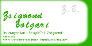 zsigmond bolgari business card